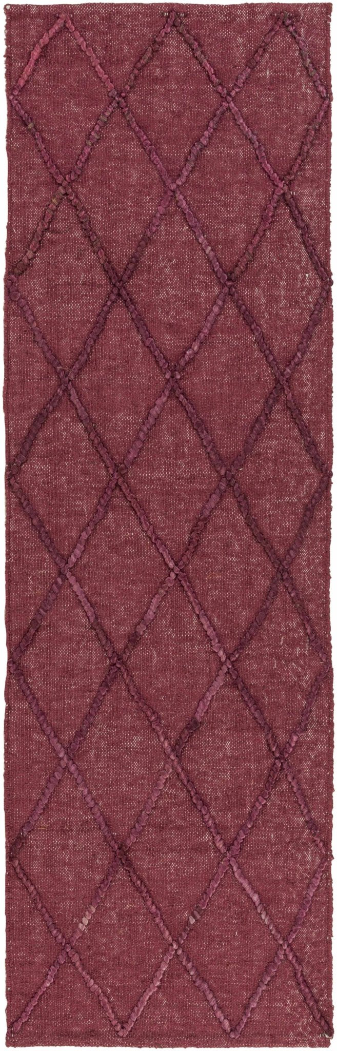 Nicolaus Modern Geometrical Design Maroon Hand Woven Area Rug - The Rug Decor