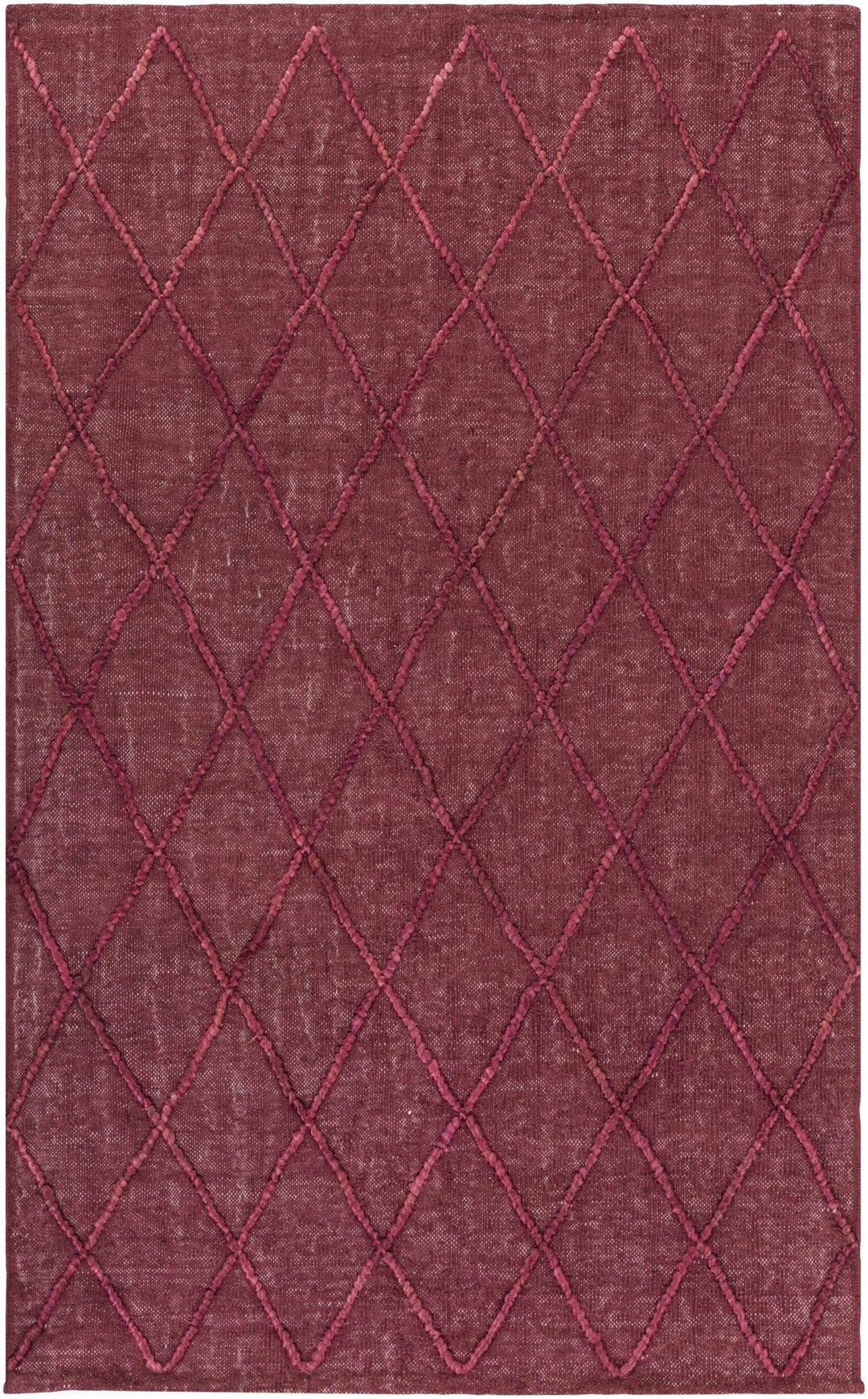 Nicolaus Modern Geometrical Design Maroon Hand Woven Area Rug - The Rug Decor