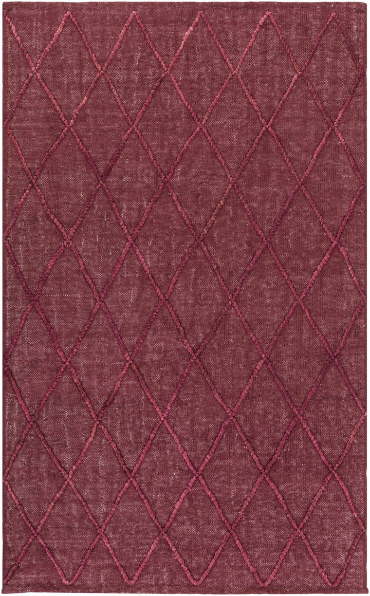 Nicolaus Modern Geometrical Design Maroon Hand Woven Area Rug - The Rug Decor
