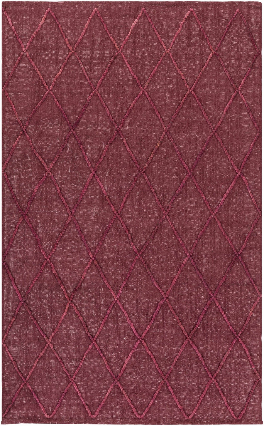 Nicolaus Modern Geometrical Design Maroon Hand Woven Area Rug - The Rug Decor