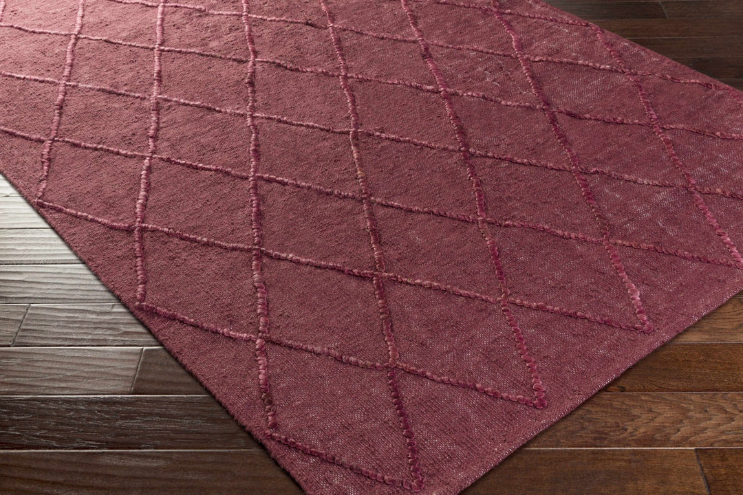 Nicolaus Modern Geometrical Design Maroon Hand Woven Area Rug - The Rug Decor