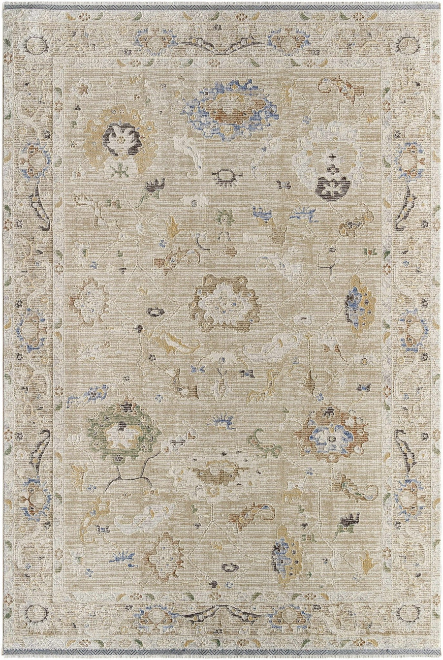 Nikki Beige Traditional Style Area Rug - The Rug Decor