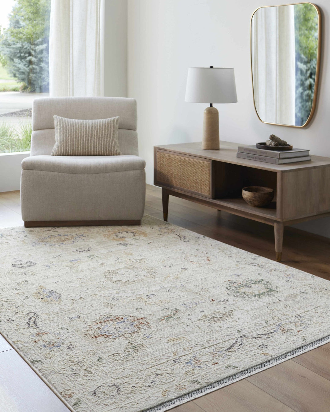 Nikki Beige Traditional Style Area Rug - The Rug Decor