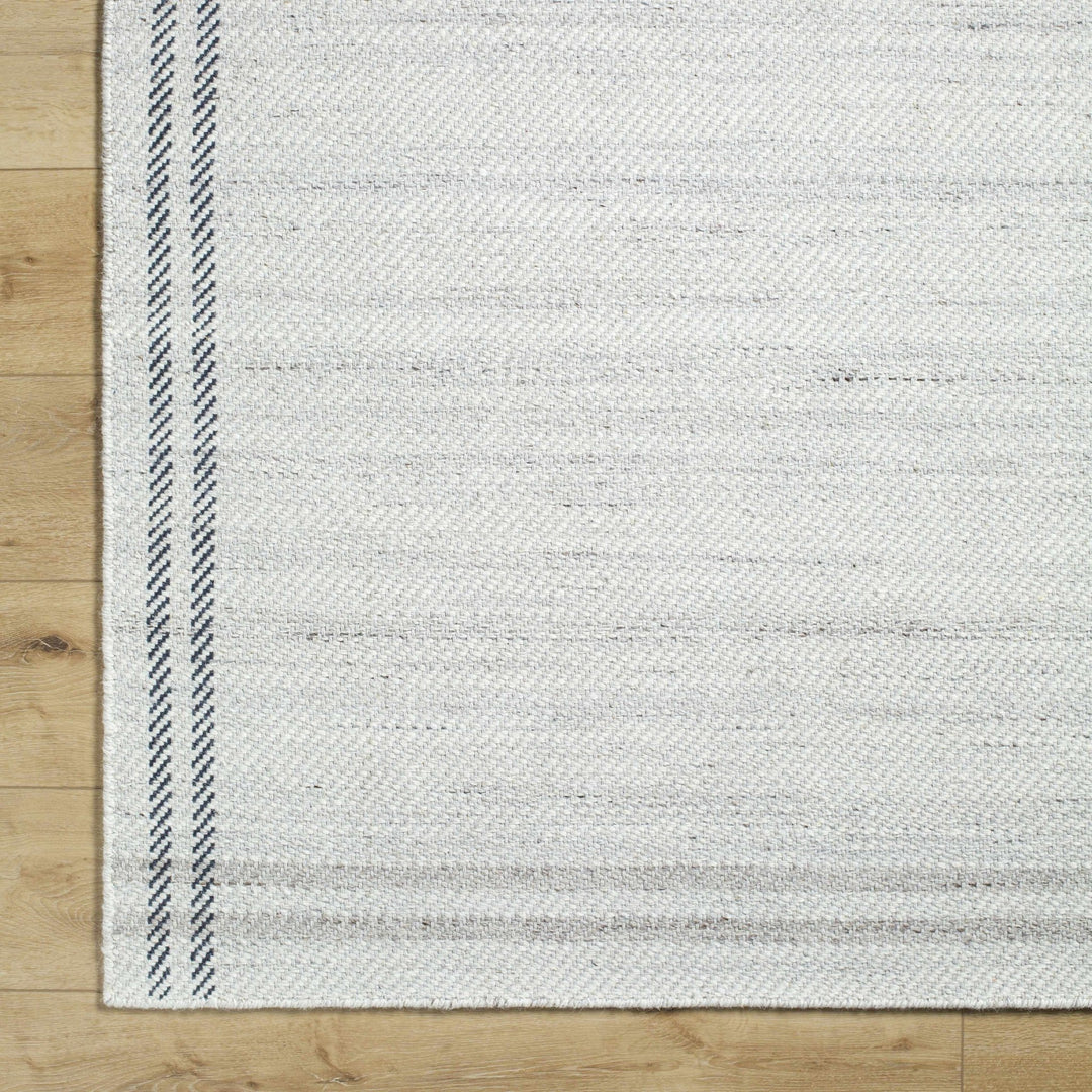 Nimue Basic Ivory And Gray Hand Woven Wool Rug - The Rug Decor