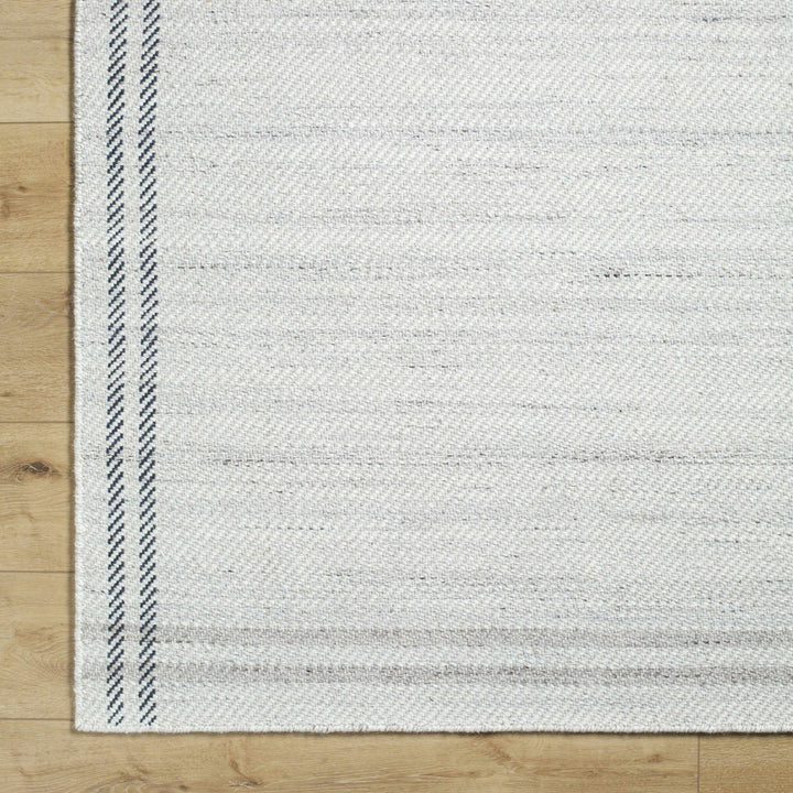 Nimue Basic Ivory And Gray Hand Woven Wool Rug - The Rug Decor
