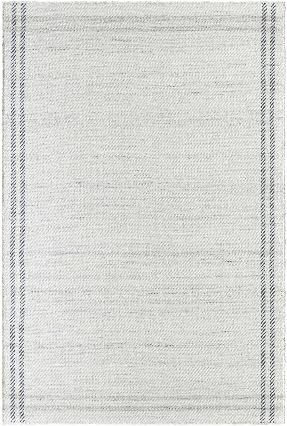 Nimue Basic Ivory And Gray Hand Woven Wool Rug - The Rug Decor