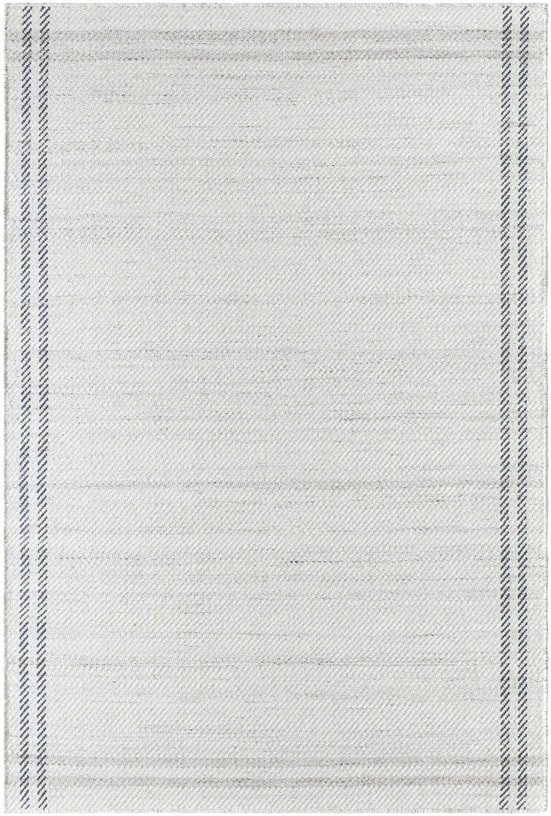 Nimue Basic Ivory And Gray Hand Woven Wool Rug - The Rug Decor