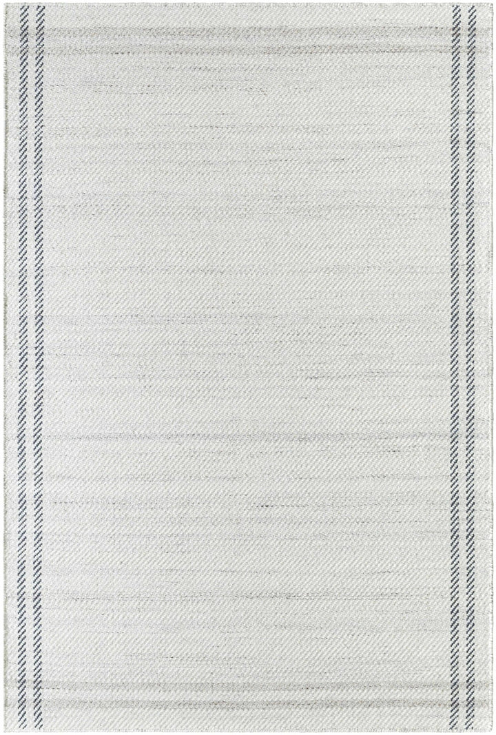 Nimue Basic Ivory And Gray Hand Woven Wool Rug - The Rug Decor