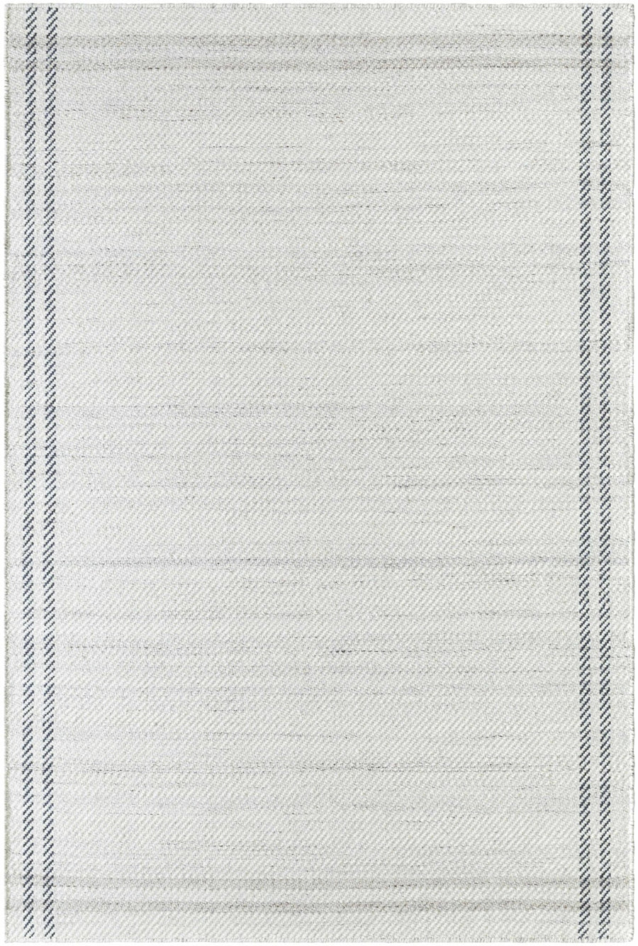 Nimue Basic Ivory And Gray Hand Woven Wool Rug - The Rug Decor
