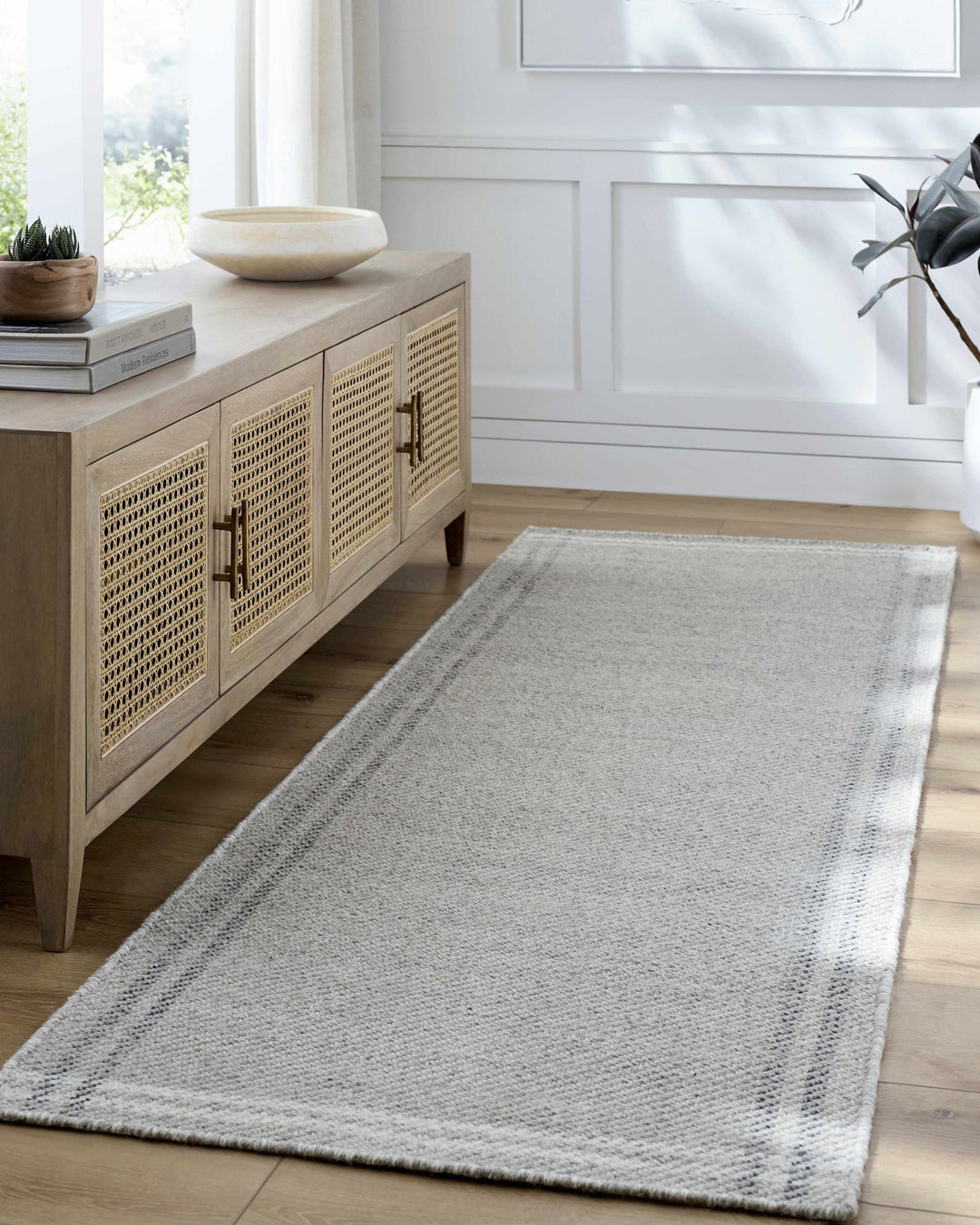 Nimue Gray Modern Style Hand Woven Wool Area Rug - The Rug Decor
