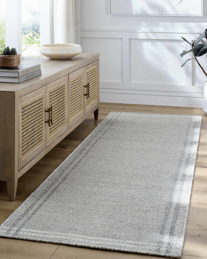Nimue Gray Modern Style Hand Woven Wool Area Rug - The Rug Decor