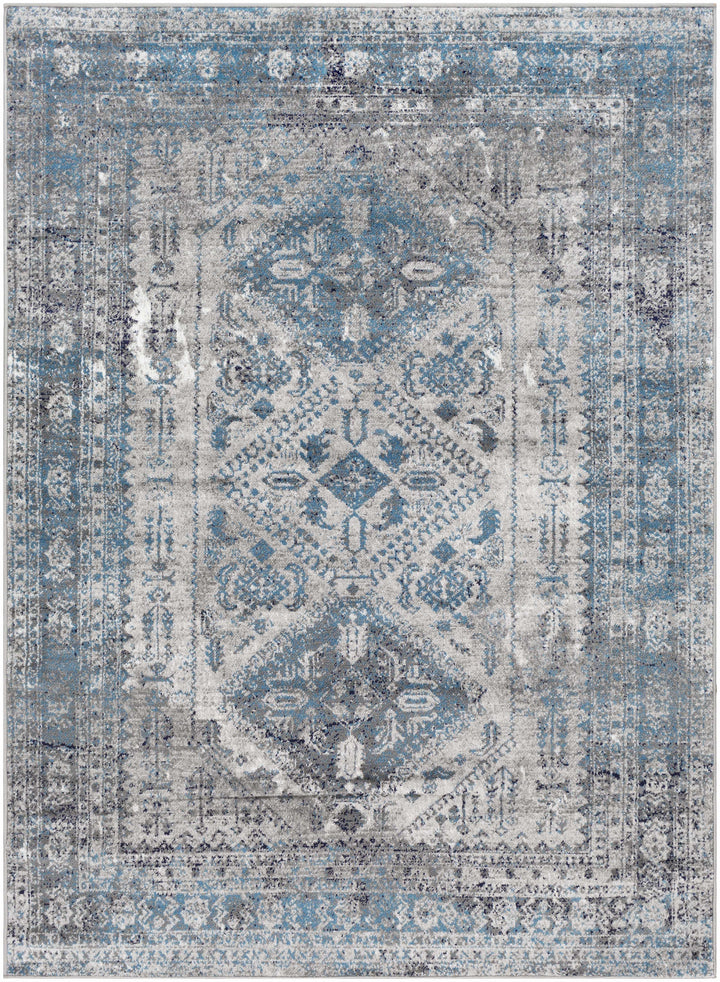 Nisula Traditional Style Blue And Gray Area Rug