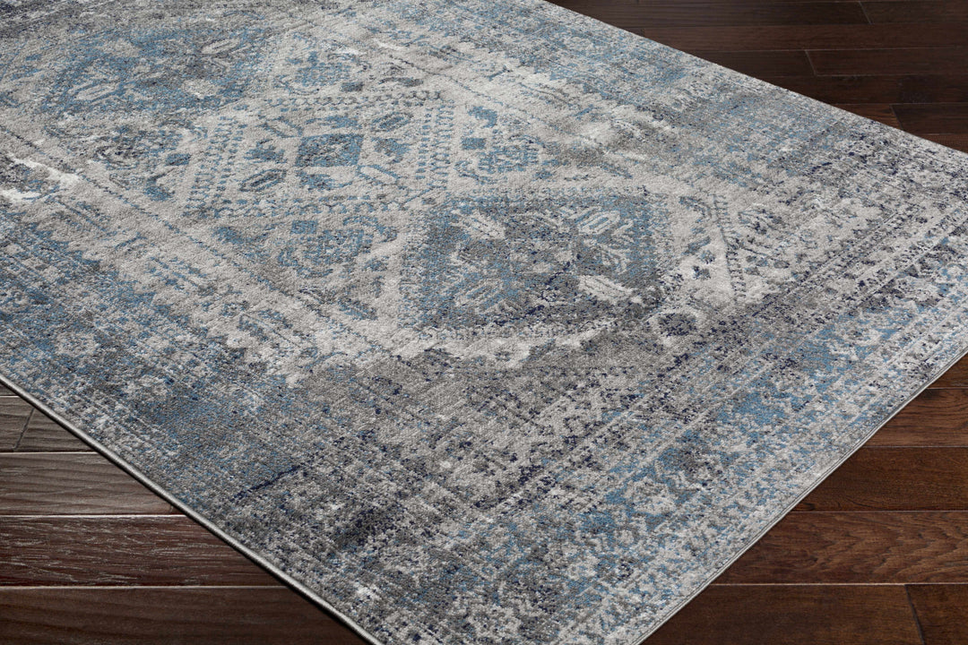 Nisula Traditional Style Blue And Gray Area Rug