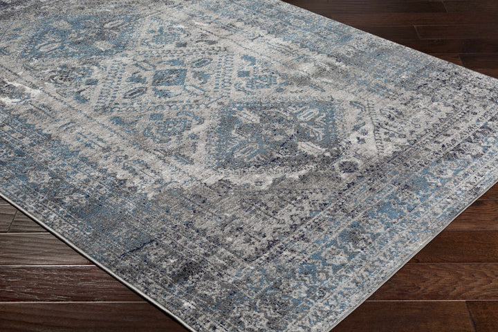Nisula Traditional Style Blue And Gray Area Rug