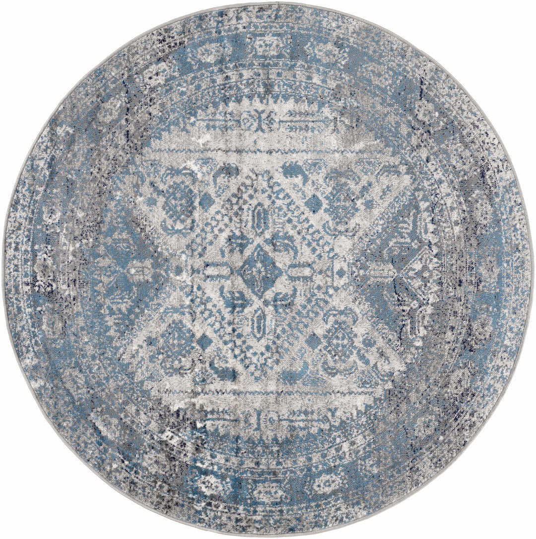 Nisula Traditional Style Blue And Gray Area Rug