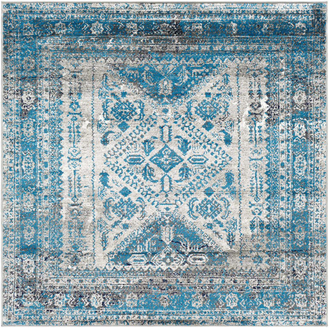 Nisula Traditional Style Blue And Gray Area Rug