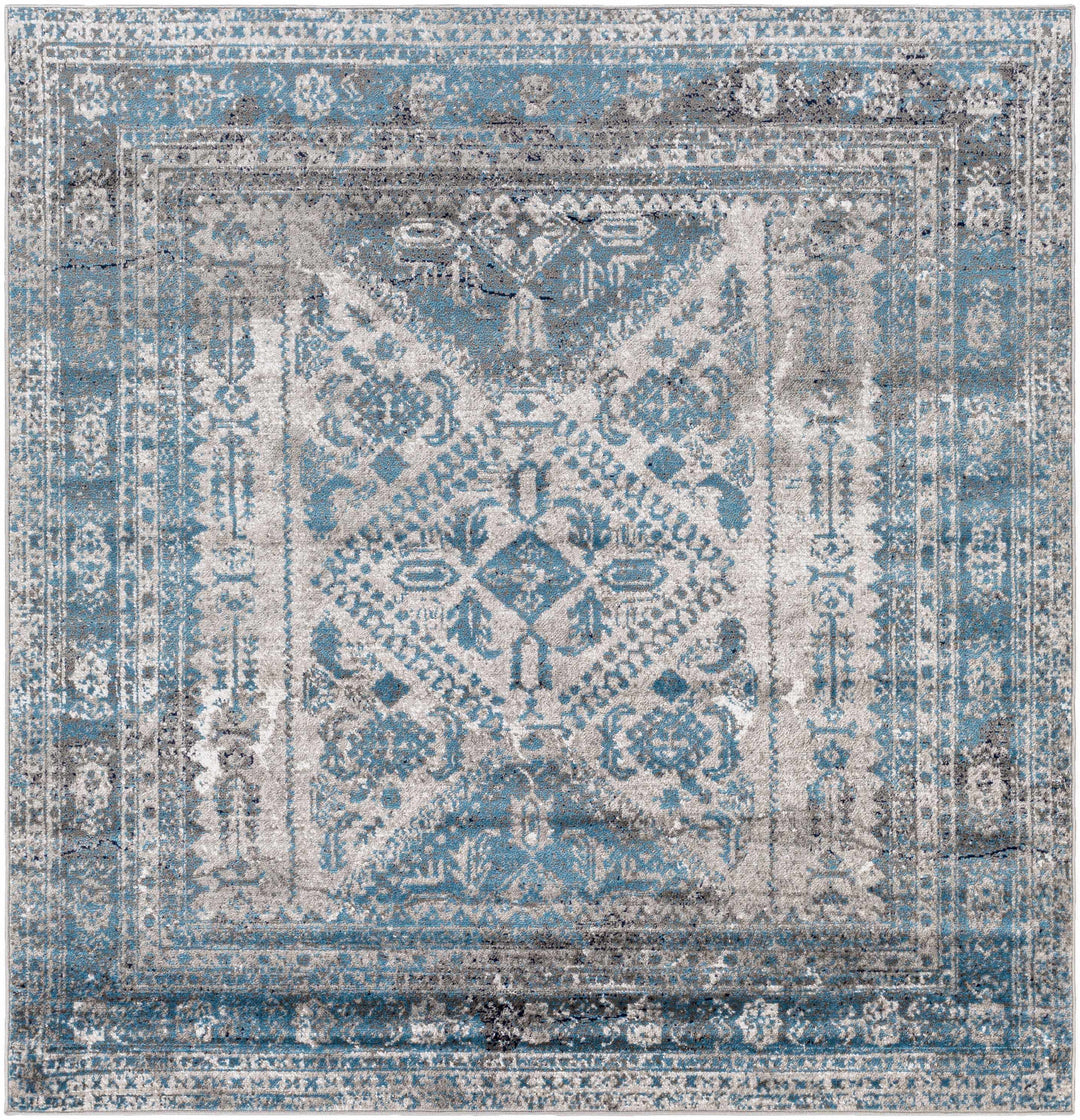 Nisula Traditional Style Blue And Gray Area Rug