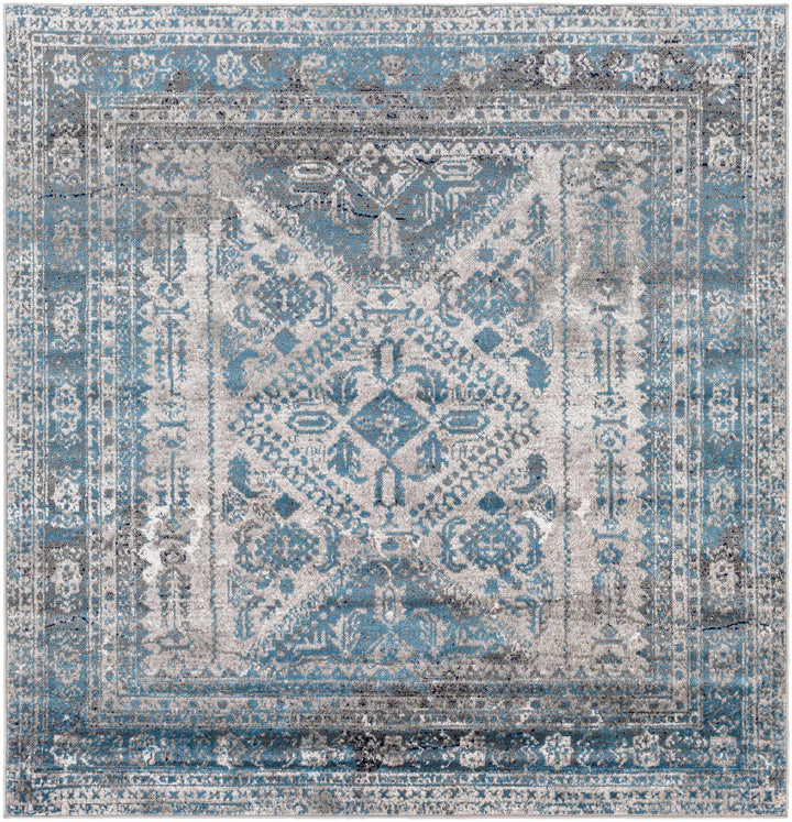 Nisula Traditional Style Blue And Gray Area Rug
