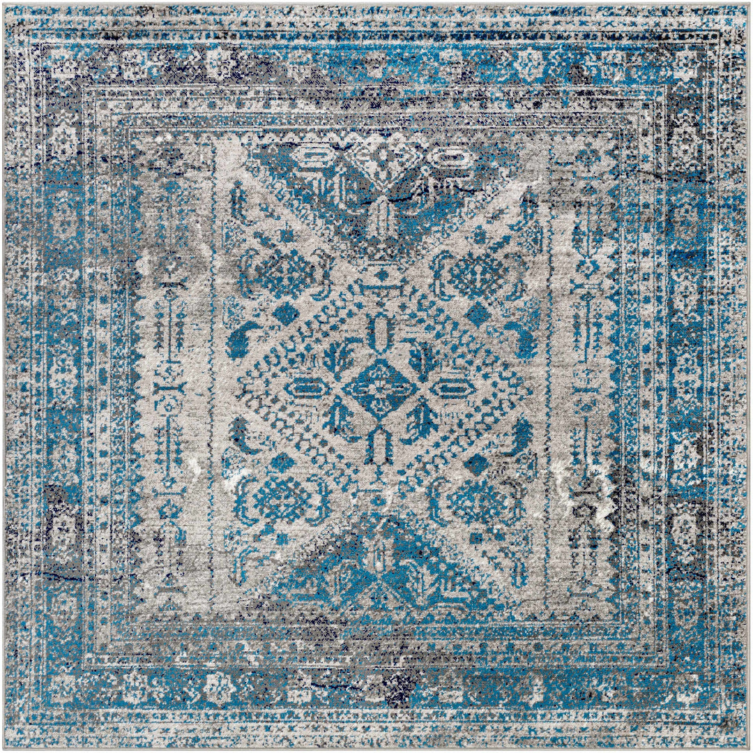 Nisula Traditional Style Blue And Gray Area Rug