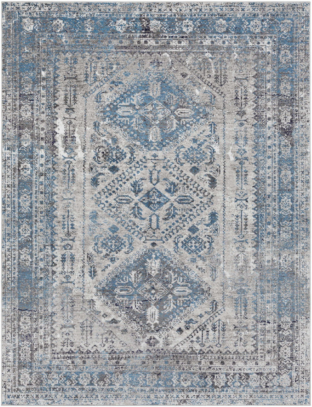 Nisula Traditional Style Blue And Gray Area Rug