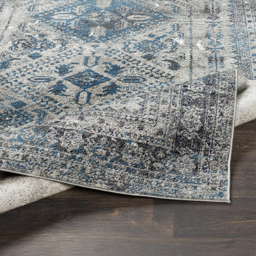 Nisula Traditional Style Blue And Gray Area Rug