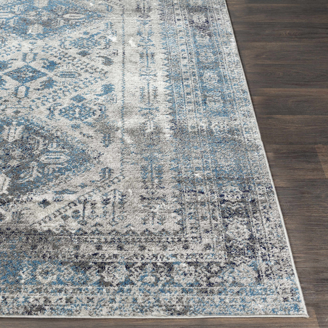 Nisula Traditional Style Blue And Gray Area Rug