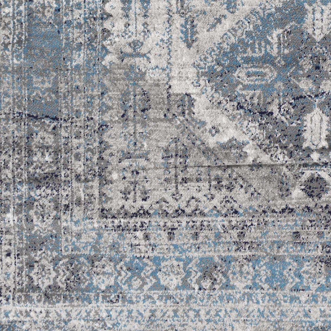 Nisula Traditional Style Blue And Gray Area Rug