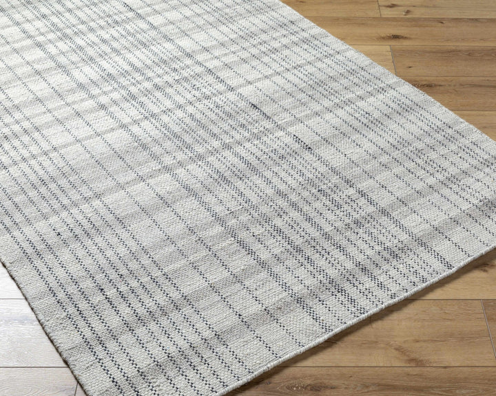 Nissa Gray Modern Checkered Pattern Hand Woven Wool Area Rug - The Rug Decor