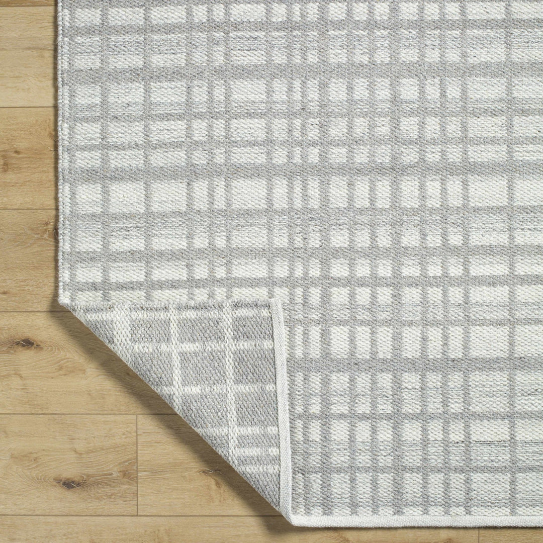 Nissa Light Gray Modern Style Hand Woven Wool Area Rug - The Rug Decor