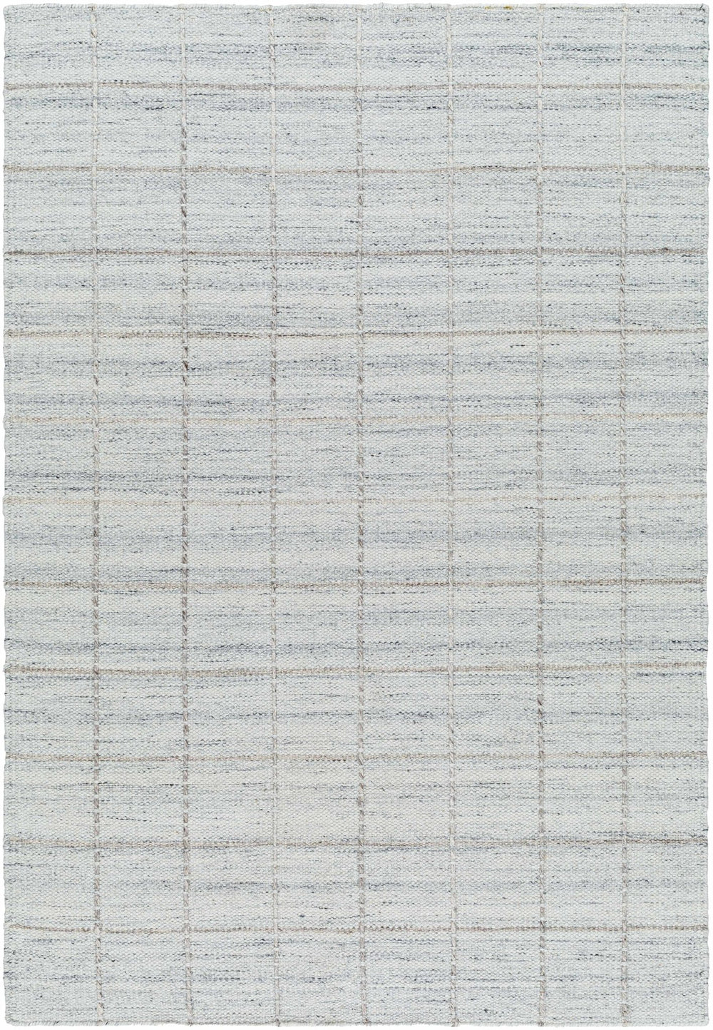 Nissa Modern Flatwoven Geometrical Gray Wool Rug - The Rug Decor