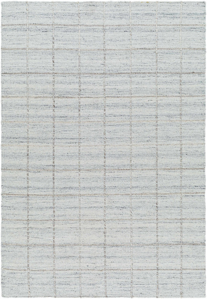 Nissa Modern Flatwoven Geometrical Gray Wool Rug - The Rug Decor