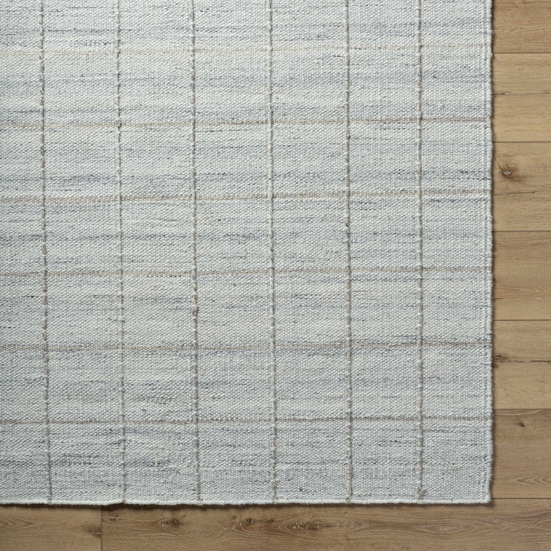Nissa Modern Flatwoven Geometrical Gray Wool Rug - The Rug Decor