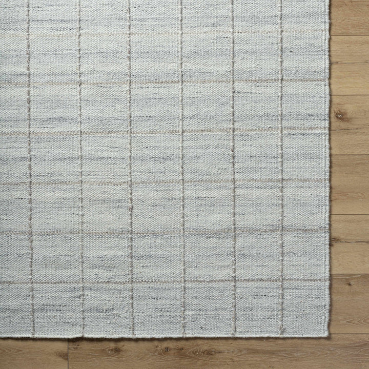 Nissa Modern Flatwoven Geometrical Gray Wool Rug - The Rug Decor