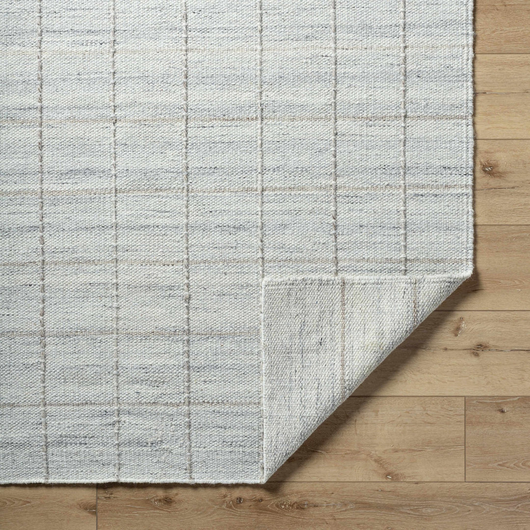 Nissa Modern Flatwoven Geometrical Gray Wool Rug - The Rug Decor