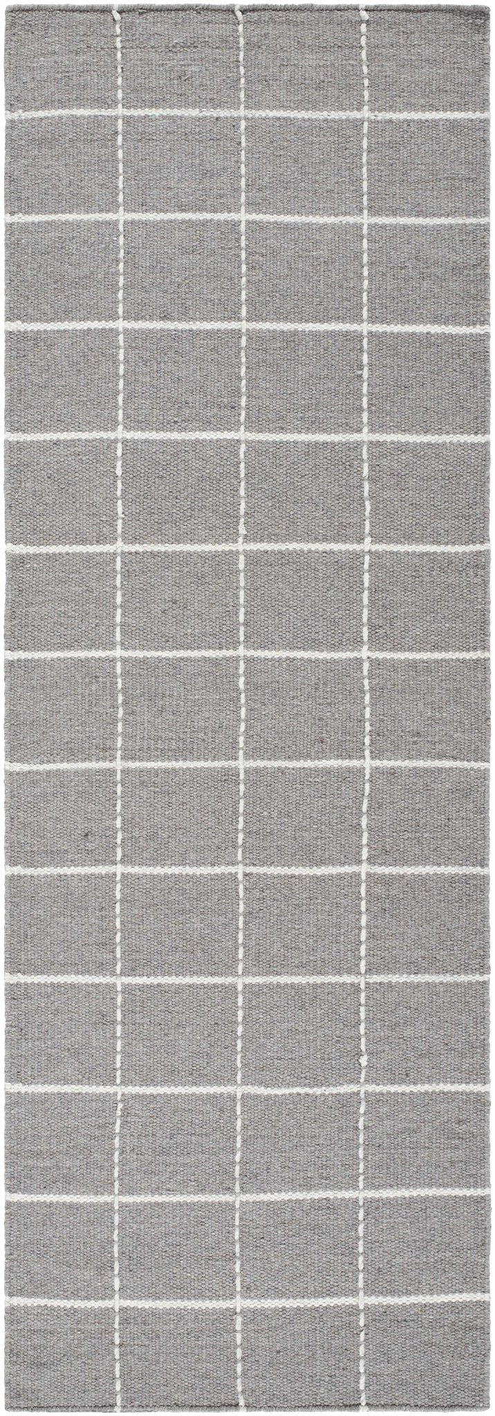 Nissa Modern Geometrical Gray And Ivory Wool Rug - The Rug Decor