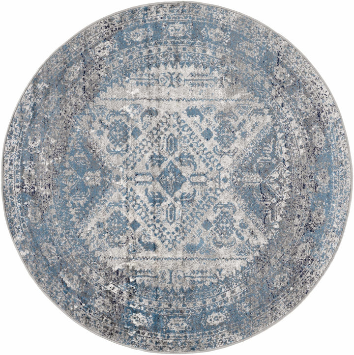 Nisula Traditional Style Blue And Gray Area Rug - The Rug Decor