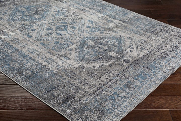 Nisula Traditional Style Blue And Gray Area Rug - The Rug Decor