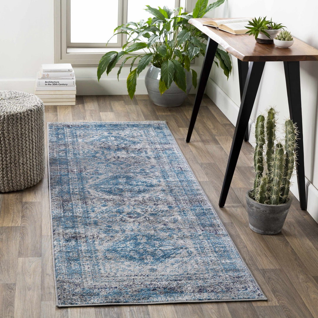 Nisula Traditional Style Blue And Gray Area Rug - The Rug Decor