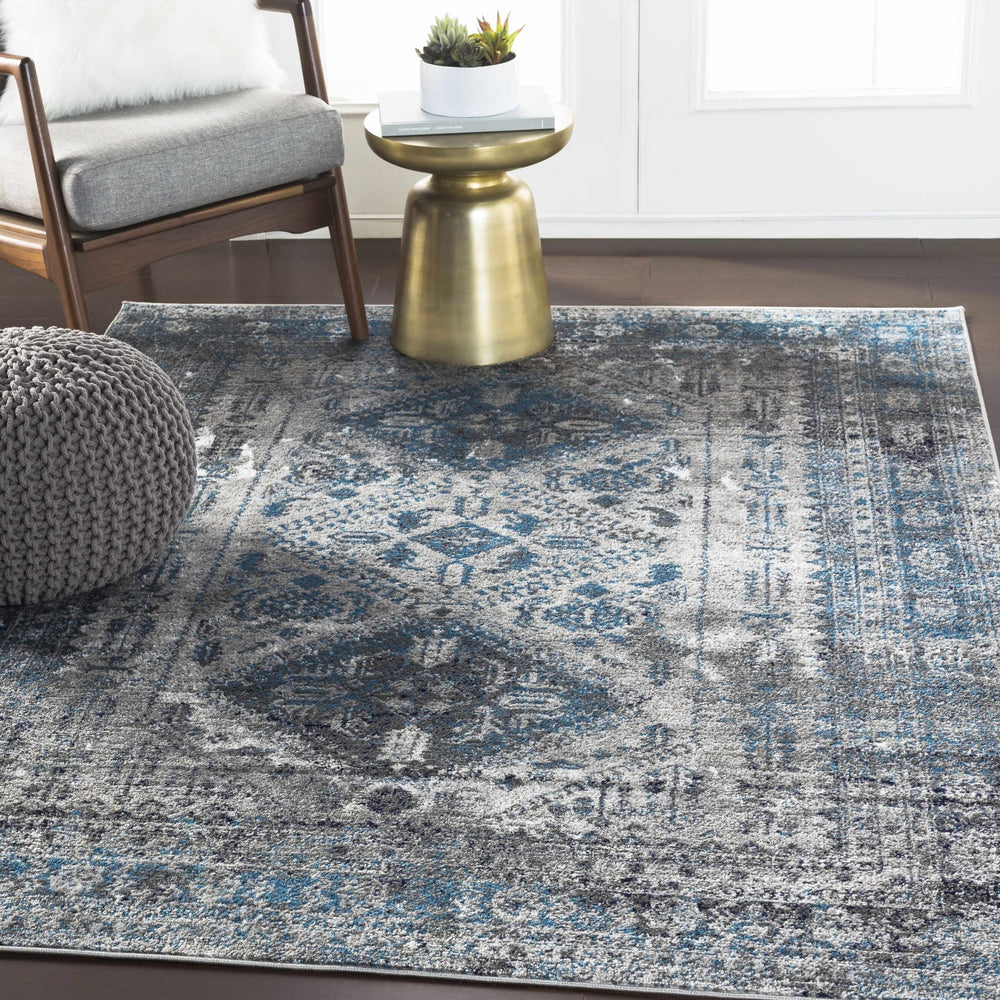 Nisula Traditional Style Blue And Gray Area Rug - The Rug Decor