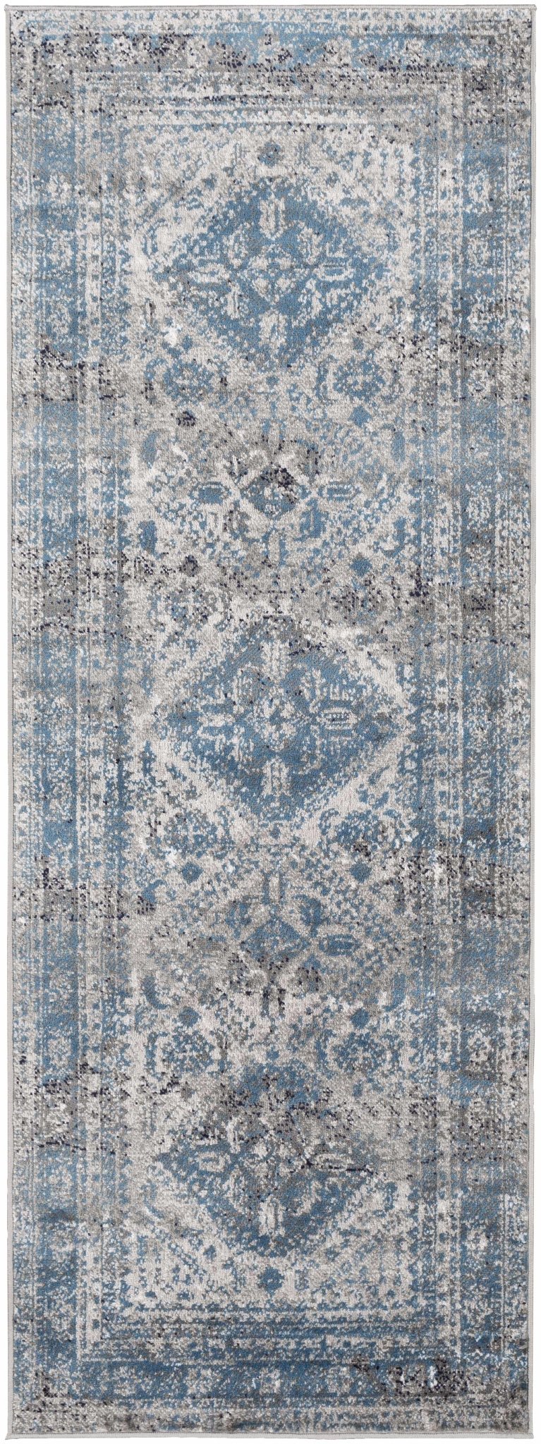 Nisula Traditional Style Blue And Gray Area Rug - The Rug Decor