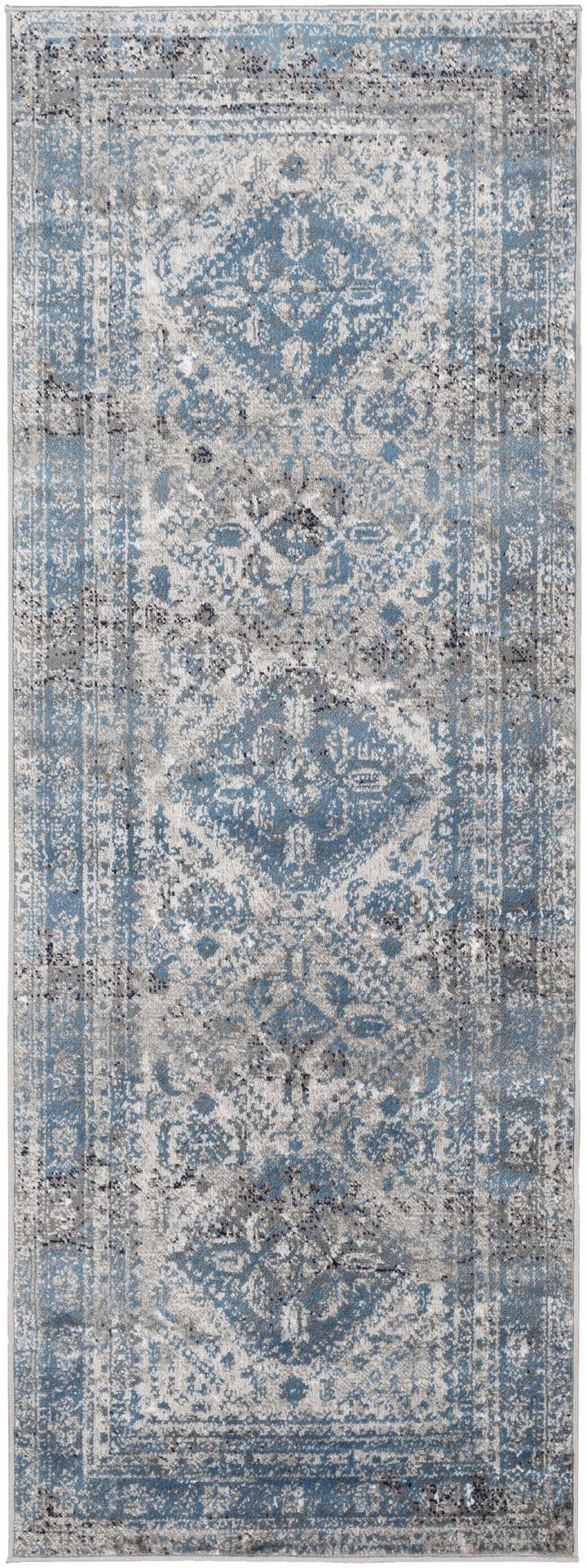 Nisula Traditional Style Blue And Gray Area Rug - The Rug Decor