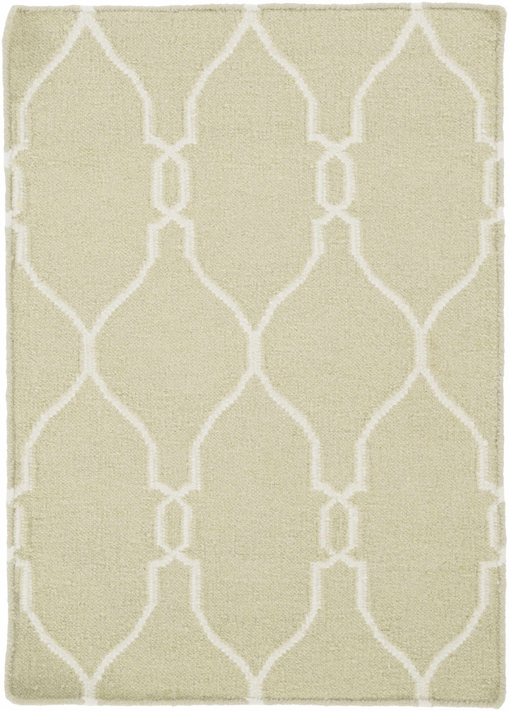 Niwot Modern Geometrical Olive Hand Woven Area Rug