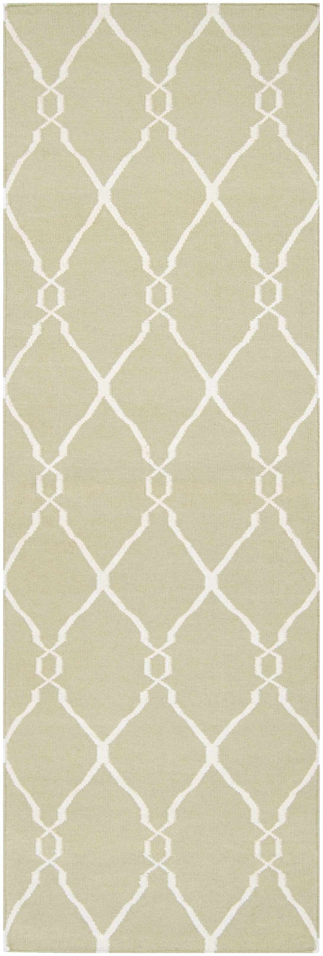 Niwot Modern Geometrical Olive Hand Woven Area Rug
