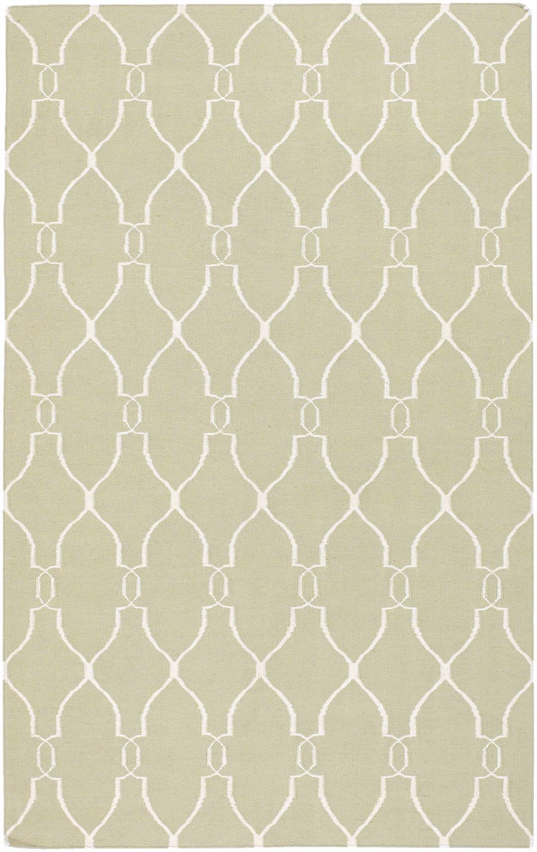 Niwot Modern Geometrical Olive Hand Woven Area Rug