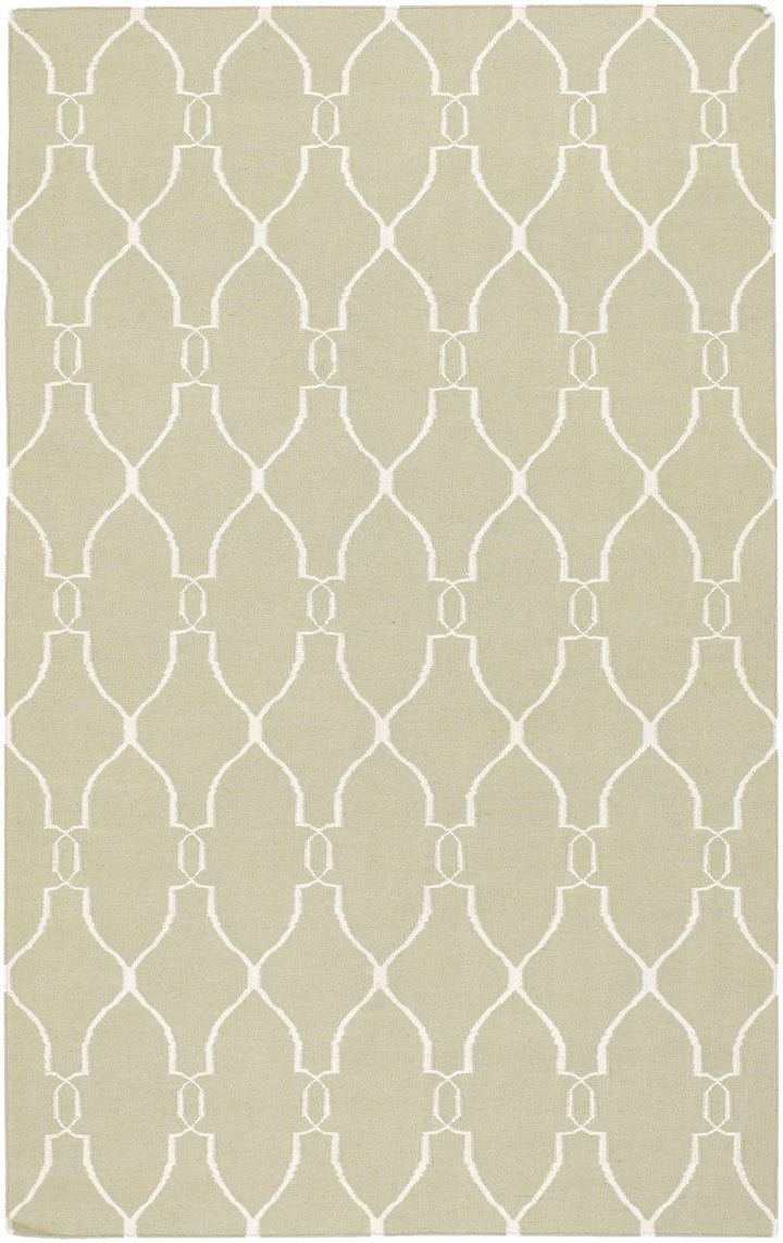 Niwot Modern Geometrical Olive Hand Woven Area Rug