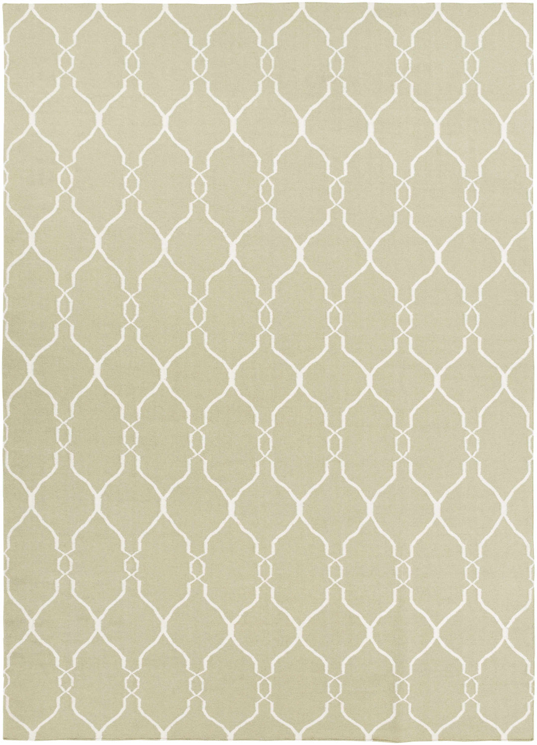 Niwot Modern Geometrical Olive Hand Woven Area Rug