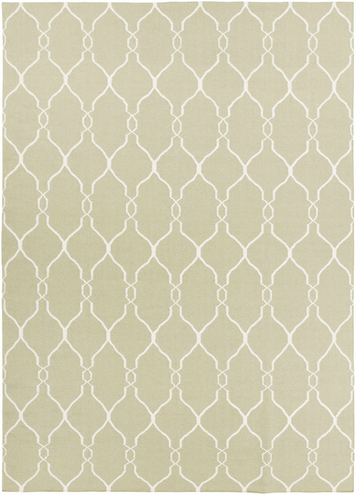 Niwot Modern Geometrical Olive Hand Woven Area Rug