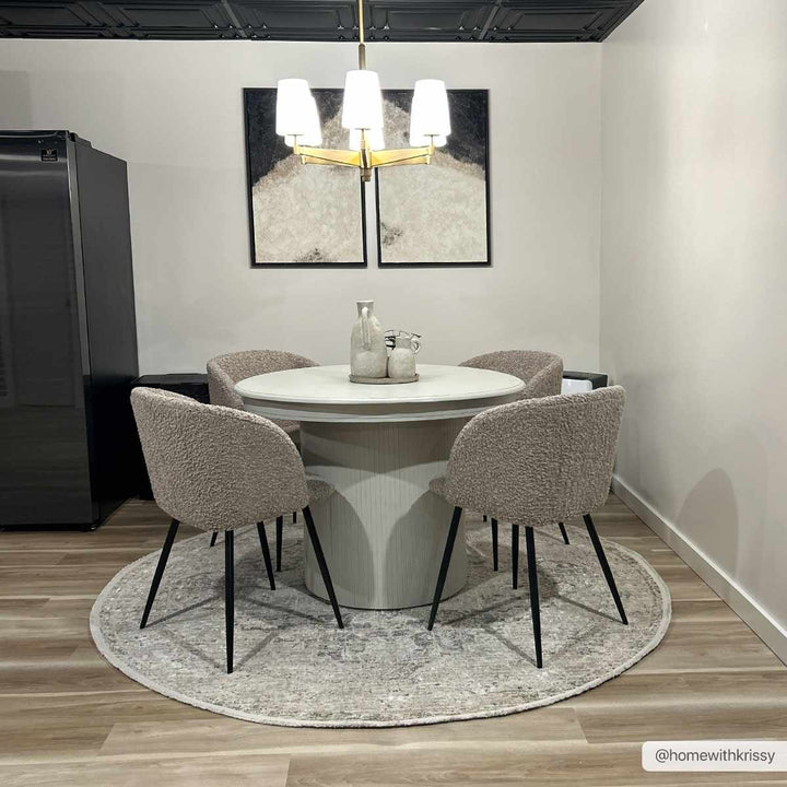 Njeri Traditional Style Beige & Taupe Rug - The Rug Decor