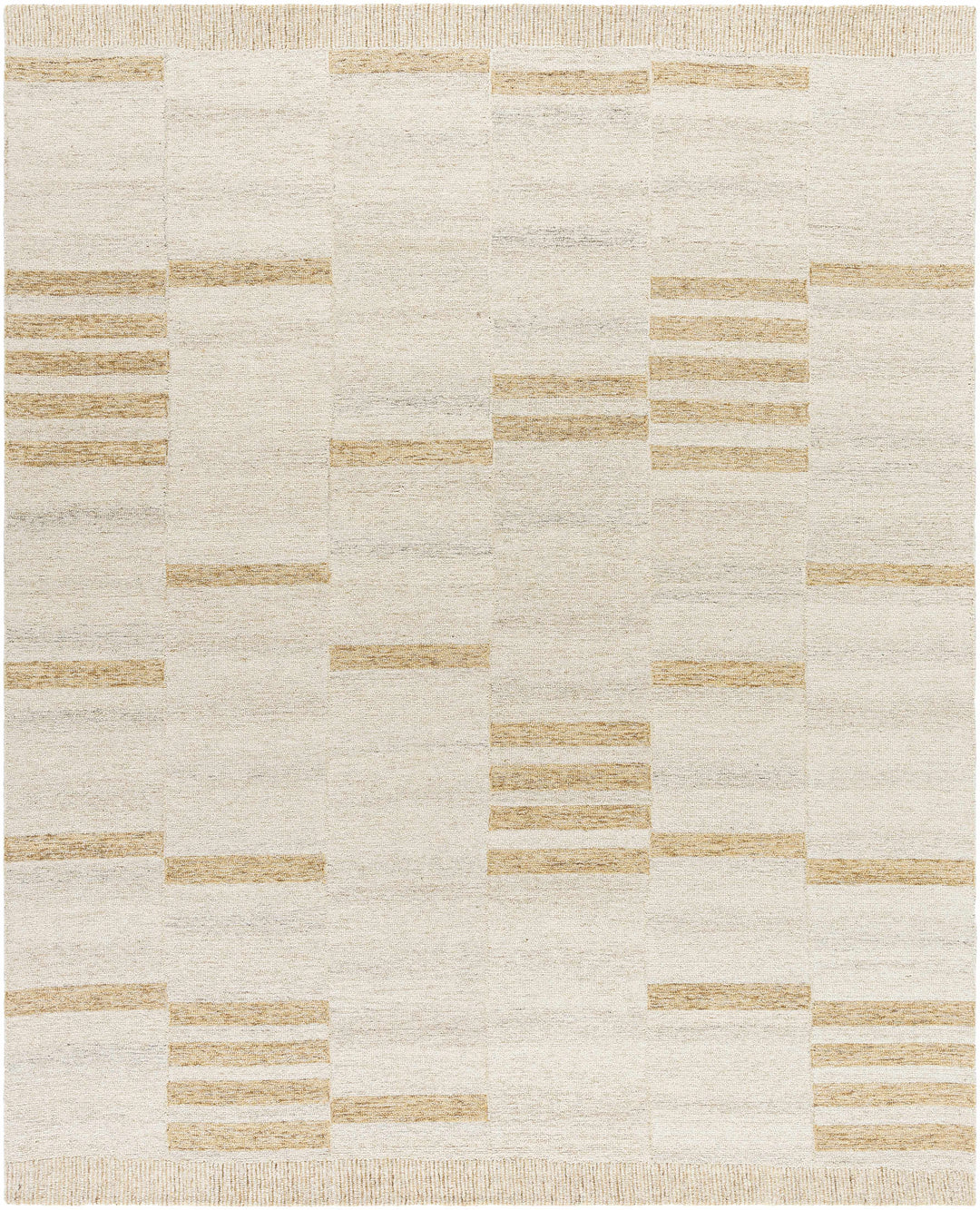 Max Modern Abstract Beige Hand Tufted Wool Area Rug