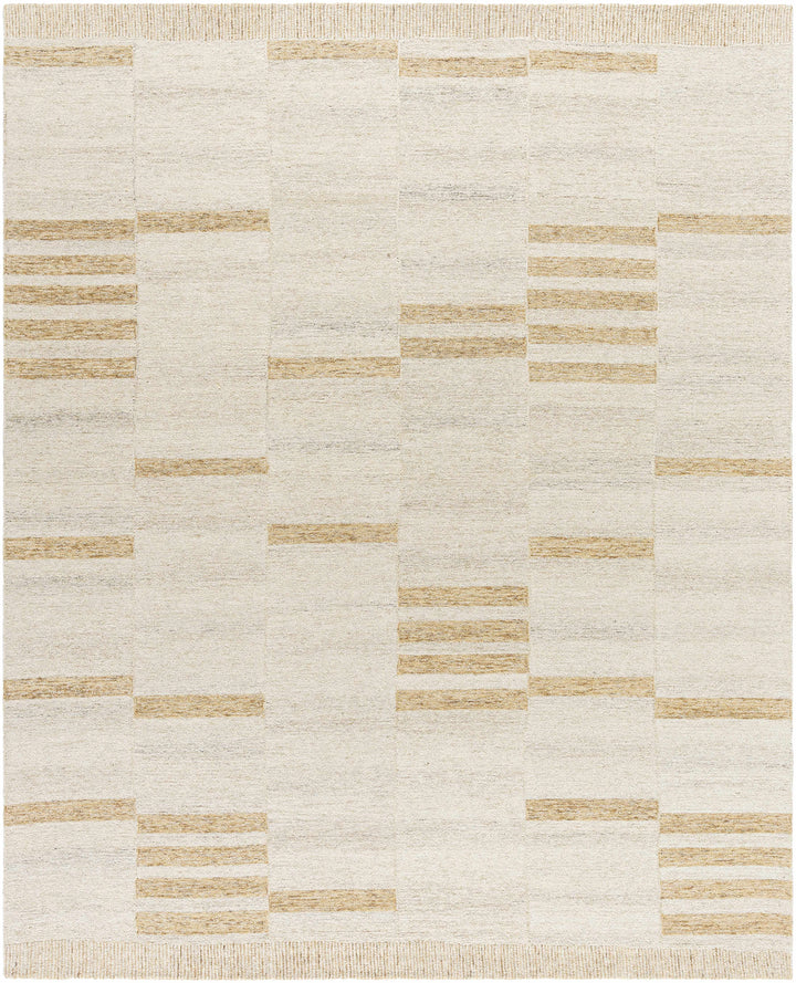 Max Modern Abstract Beige Hand Tufted Wool Area Rug